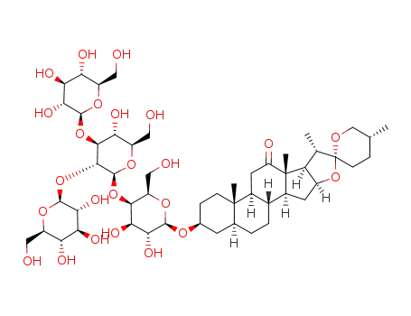 (25R)-3β-[(O-β-D-glucopyranosyl-(1->2)-O-[β-D-glucopyranosyl-(1->3)]-O-β-D-glucopyranosyl-(1->4)-β-D-galactopyranosyl)oxy]-5α-spirostan-12-one