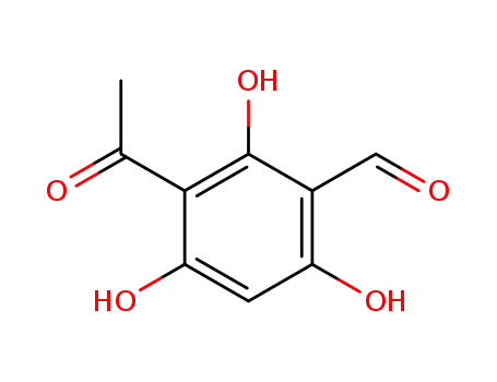 Molecular Structure of 62018-55-7 (Benzaldehyde, 3-acetyl-2,4,6-trihydroxy-)