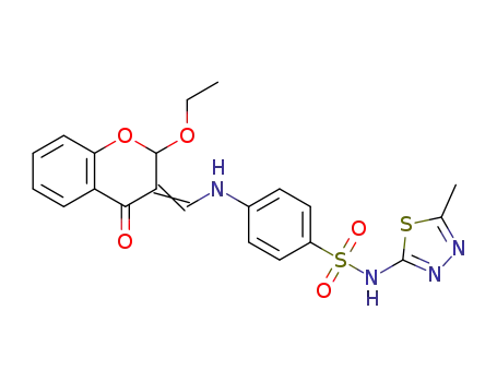 4-{[(2-ethoxy-4-oxo-2H-chromen-3(4H)ylidene)methyl]amino}-N-(5-methyl-1,3,4-thiadiazol-2-yl)benzenesulfonamide