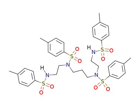 Molecular Structure of 111514-29-5 (Benzenesulfonamide,
N,N'-1,3-propanediylbis[4-methyl-N-[2-[[(4-methylphenyl)sulfonyl]amino]
ethyl]-)
