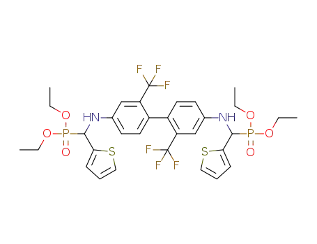 tetraethyl (2,2'-bis(trifluoromethyl)biphenyl-4,4'-diyl)bis(azanediyl)bis(thiophen-2-ylmethylene)diphosphonate