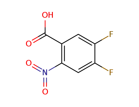 Molecular Structure of 20372-63-8 (4,5-Difluoro-2-nitrobenzoic acid)