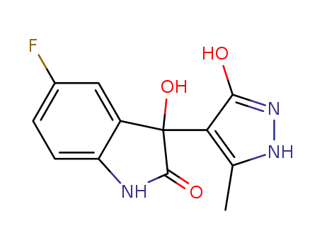 5-fluoro-3-hydroxy-3-(3-hydroxy-5-methyl-1H-pyrazol-4-yl)indolin-2-one