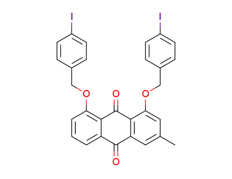 1,8-bis(4-iodobenzyloxy)-3-methylanthracene-9, 10-dione
