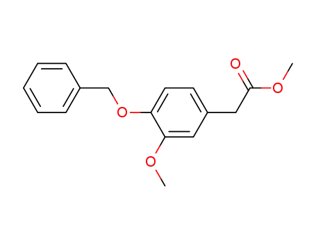 Molecular Structure of 16209-54-4 (Benzeneacetic acid, 3-methoxy-4-(phenylmethoxy)-, methyl ester)