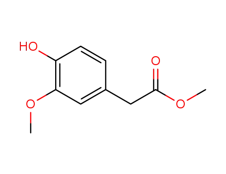 Molecular Structure of 15964-80-4 (methyl 4-hydroxy-3-methoxyphenylacetate)