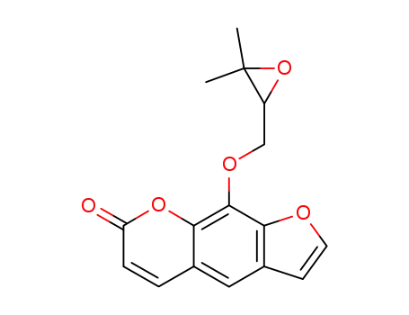 Molecular Structure of 35740-18-2 (9-[(3,3-Dimethyl-2-oxiranyl)methoxy]-7H-furo[3,2-g][1]benzopyran-7-one)