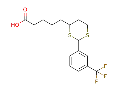 5-(2-(3-(trifluoromethyl)phenyl)-1,3-dithian-4-yl)pentanoic acid