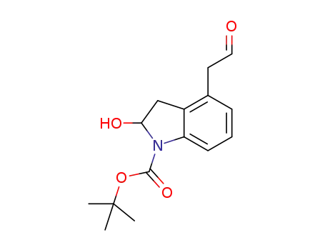 tert-butyl 2-hydroxy-4-(2-oxoethyl)-2,3-dihydro-1H-indole-1-carboxylate