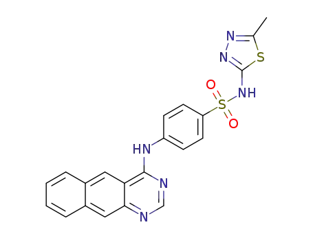 4-(benzo[g]quinazolin-4-ylamino)-N-(5-methyl-1,3,4-thiadiazol-2yl)benzenesulfonamide