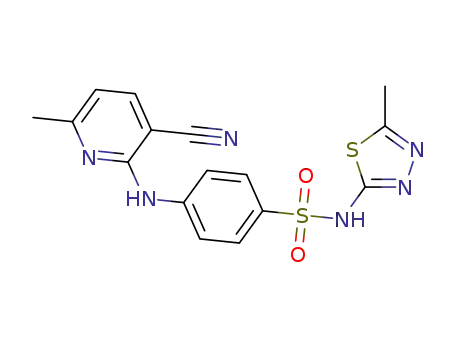 4-(3-cyano-6-methylpyridin-2-ylamino)-N-(5-methyl-1,3,4-thiadiazol-2-yl)benzenesulfonamide