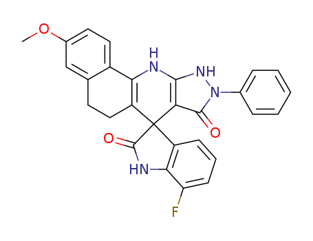 7'-fluoro-3-methoxy-9-phenyl-6,9,10,11-tetrahydrospiro[benzo[h]pyrazolo[3,4-b]quinoline-7,3'-indoline]-2',8(5H)-dione
