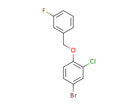 4-bromo-2-chloro-1-((3-fluorobenzyl)oxy)benzene