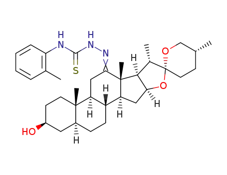 3β-hydroxy-5α,25R-spirostan-12-(3'-methylphenyl thiosemicarbazone)