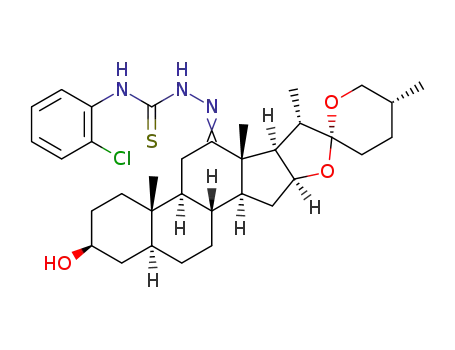 3β-hydroxy-5α,25R-spirostan-12-(3'-chlorophenyl thiosemicarbazone)