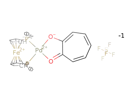 [Pd(Trop)(1,1′-bis(dipheny1phosphino)ferrocene)](hexafluorophosphate)