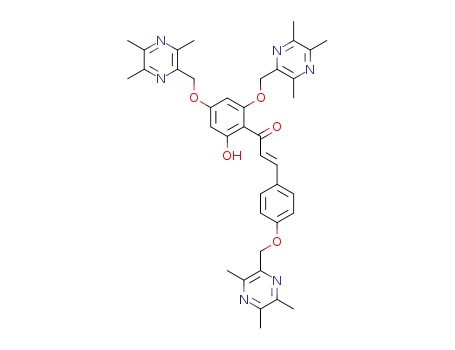 (E)-1-(2-hydroxy-4,6-bis((3,5,6-trimethylpyrazin-2-yl)methoxy)phenyl)-3-(4-((3,5,6-trimethylpyrazin-2-yl)methoxy)phenyl)prop-2-en-1-one
