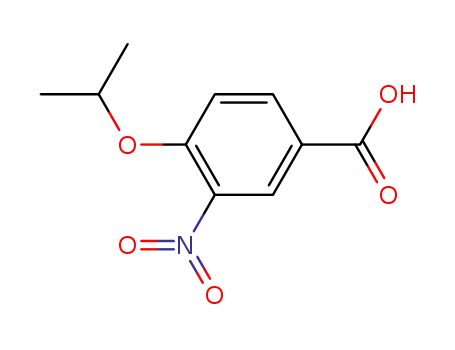 Molecular Structure of 156629-52-6 (Benzoic acid, 4-(1-methylethoxy)-3-nitro-)