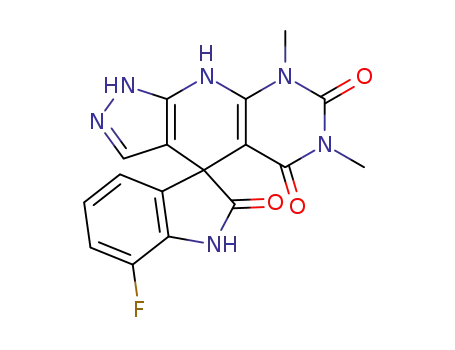 7-fluoro-6',8'-dimethyl-1',9'-dihydrospiro[indoline-3,4'-pyrazolo[4',3':5,6]pyrido[2,3-d]pyrimidine]-2,5',7'(6'H,8'H)-trione