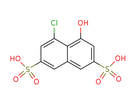 Molecular Structure of 90-21-1 (4-chloro-5-hydroxynaphthalene-2,7-disulphonic acid)