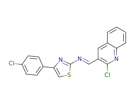 (E)-4-(4-chlorophenyl)-N-((2-chloroquinolin-3-yl)methylene)thiazol-2-amine