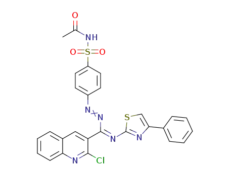 N-[4-{((Z)-(2-chloroquinolin-3-yl)(4-phenylthiazol-2-ylimino)methyl)diazenyl}phenylsulfonyl]acetamide