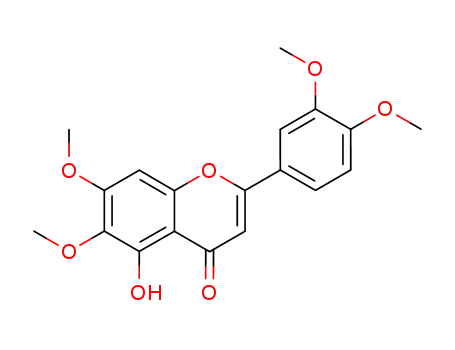 Molecular Structure of 21763-80-4 (5-hydroxy-3',4',6,7-tetramethoxyflavone)