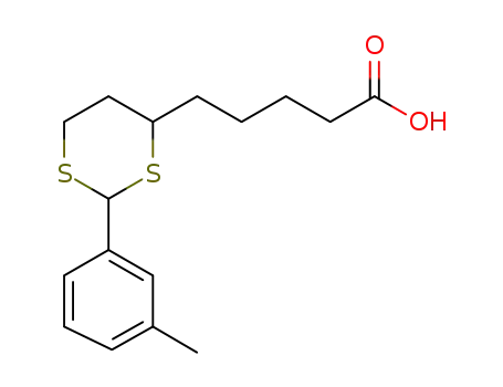 5-(2-(m-tolyl)-1,3-dithian-4-yl)pentanoic acid