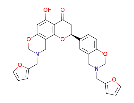 9-(furan-2-ylmethyl)-2-(3-(furan-2-ylmethyl)-3,4-dihydro-2H-benzo[e][1,3]oxazin-6-yl)-5-hydroxy-2,3,9,10-tetrahydrochromeno[8,7-e][1,3]oxazin-4(8H)-one