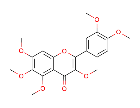 Molecular Structure of 1251-84-9 (Quercetagetin 3,5,6,7,3',4'-hexamethyl ether)