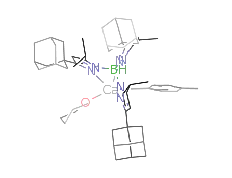 [(hydrotris(3-adamantyl-5-isopropylpyrazolyl)borate)Ca(p-CH2C6H4Me)(tetrahydropyran)]