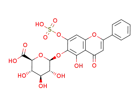 6-O-β-glucopyranuronosyl-baicalein 7-O-sulfate