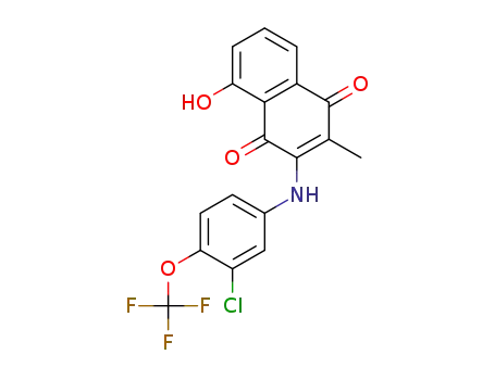 3-(3-chloro-4-trifluoromethoxy-phenylamino)-5-hydroxy-2-methyl-[1,4]naphthoquinone