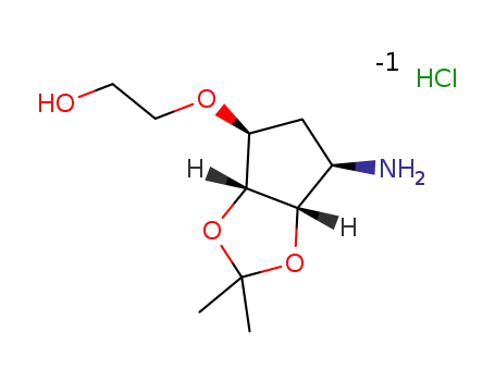 2-[[(3aR,4S,6R,6aS)-6-amino-2,2-dimethyltetrahydro-3aH-cyclopenta[d][1,3]-dioxol-4-yl]oxy]-1-ethanol hydrochloride