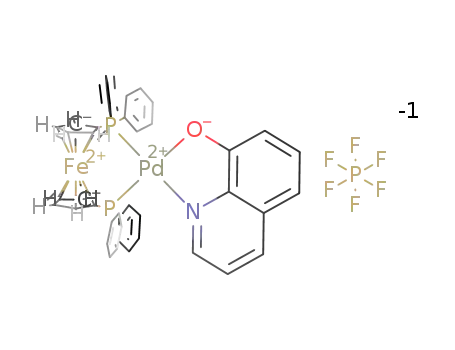 [PdII(8-hydroxyquinolynate)(1,1’-bis(diphenylphosphino)ferrocene)](PF6)