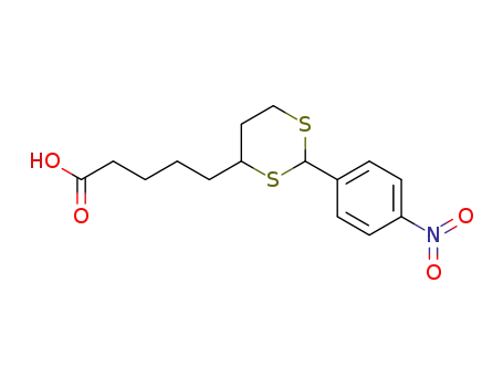 5-(2-(4-nitrophenyl)-1,3-dithian-4-yl)pentanoic acid