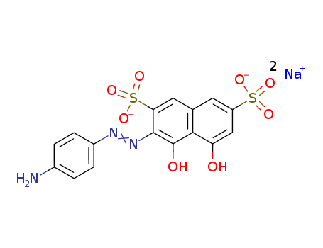 2,7-Naphthalenedisulfonicacid, 3-[2-(4-aminophenyl)diazenyl]-4,5-dihydroxy-, sodium salt (1:2)(1681-60-3)