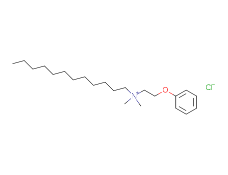 Molecular Structure of 10561-60-1 (1-Dodecanaminium, N,N-dimethyl-N-(2-phenoxyethyl)-, chloride)