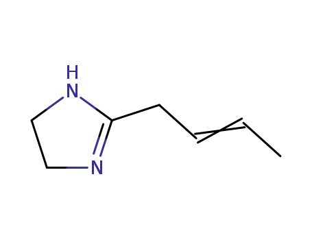 Molecular Structure of 87703-37-5 (1H-Imidazole, 2-(2-butenyl)-4,5-dihydro-)