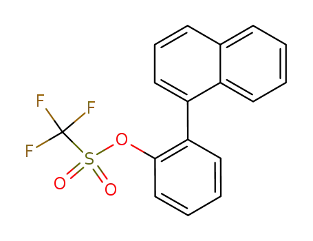 Molecular Structure of 141362-13-2 (Methanesulfonic acid, trifluoro-, 2-(1-naphthalenyl)phenyl ester)