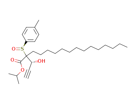 2-((R)-1-Hydroxy-prop-2-ynyl)-2-((S)-toluene-4-sulfinyl)-hexadecanoic acid isopropyl ester