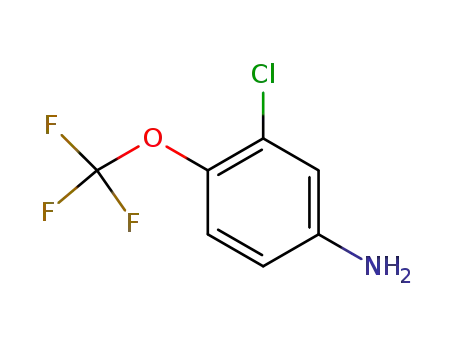 Molecular Structure of 64628-73-5 (3-Chloro-4-(trifluoromethoxy)aniline)