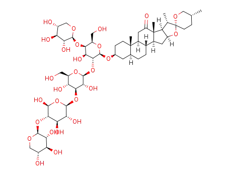 3-O-<<β-D-xylopyranosyl(1->4)-β-D-glucopyranosyl(1->3)-β-D-glucopyranosyl(1->2> <β-D-xylopyranosyl(1->4)>-β-D-galactopyranosyl>-(25R)-5α-spirostan-12-one-3β-ol