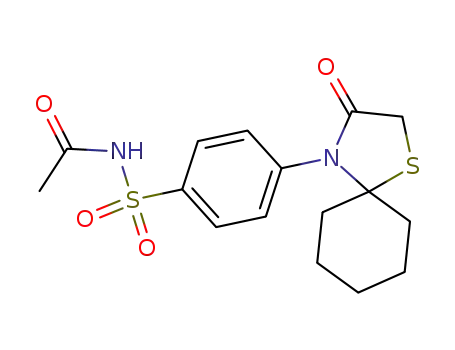 N-Acetyl-4-(3-oxo-1-thia-4-aza-spiro[4.5]dec-4-yl)-benzenesulfonamide
