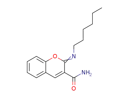 2-[(Z)-Hexylimino]-2H-chromene-3-carboxylic acid amide
