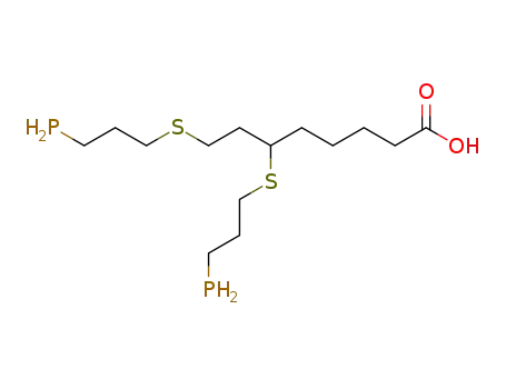 Molecular Structure of 244007-29-2 (Octanoic acid, 6,8-bis[(3-phosphinopropyl)thio]-)