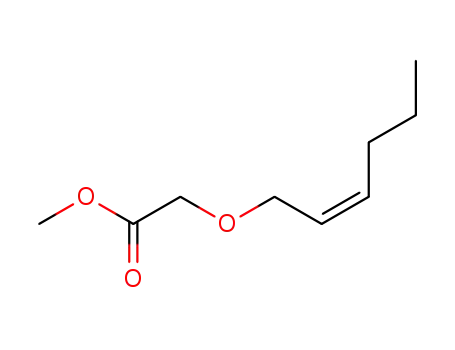 Molecular Structure of 301659-67-6 (Acetic acid, [(2Z)-2-hexenyloxy]-, methyl ester)