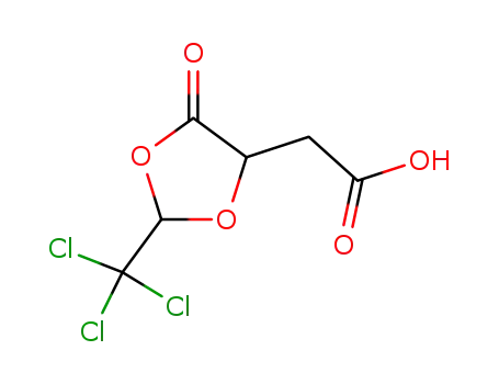 Molecular Structure of 5050-56-6 (1,3-Dioxolane-4-acetic acid, 5-oxo-2-(trichloromethyl)-)