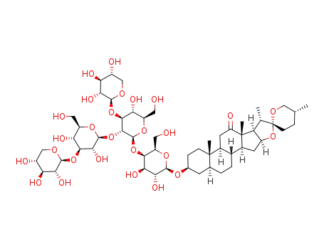 (25R)-3β-[{O-β-D-xylopyranosyl-(1->3)-O-β-D-glucopyranosyl-(1->2)-O-[β-D-xylopyranosyl-(1->3)]-O-β-D-glucopyranosyl-(1->4)-β-D-galactopyranosyl}oxy]-5α-spirostan-12-one