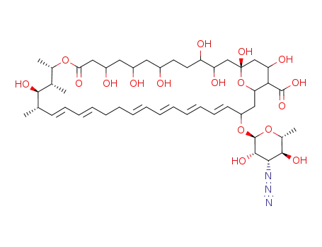 33-(4-azido-3,5-dihydroxy-6-methyl-tetrahydro-pyran-2-yloxy)-1,3,4,7,9,11,17,37-octahydroxy-15,16,18-trimethyl-13-oxo-14,39-dioxa-bicyclo[33.3.1]nonatriaconta-19,21,25,27,29,31-hexaene-36-carboxylic acid